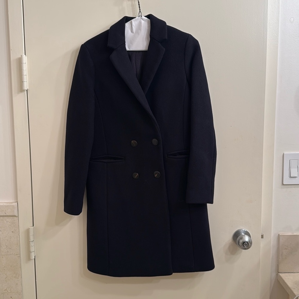 NAVY Sezane Johnson Coat 34